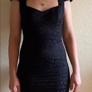 Guess Los Angeles Black sweetheart neck dress